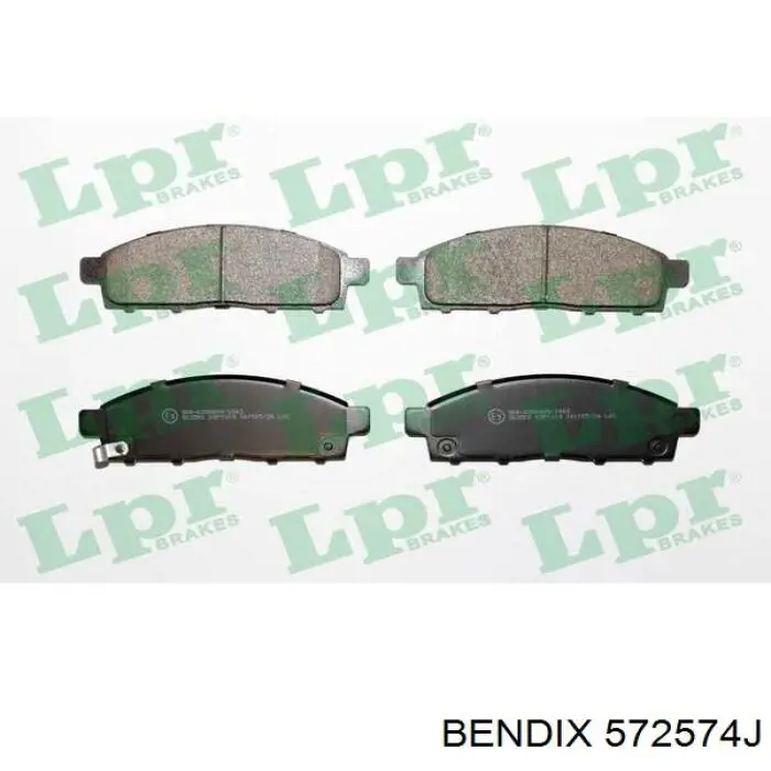 Передние тормозные колодки 572574J Jurid/Bendix
