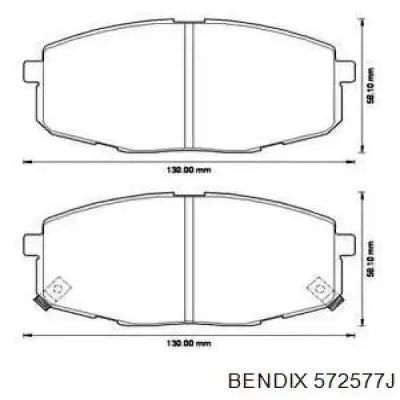 572577J Jurid/Bendix Колодки передние