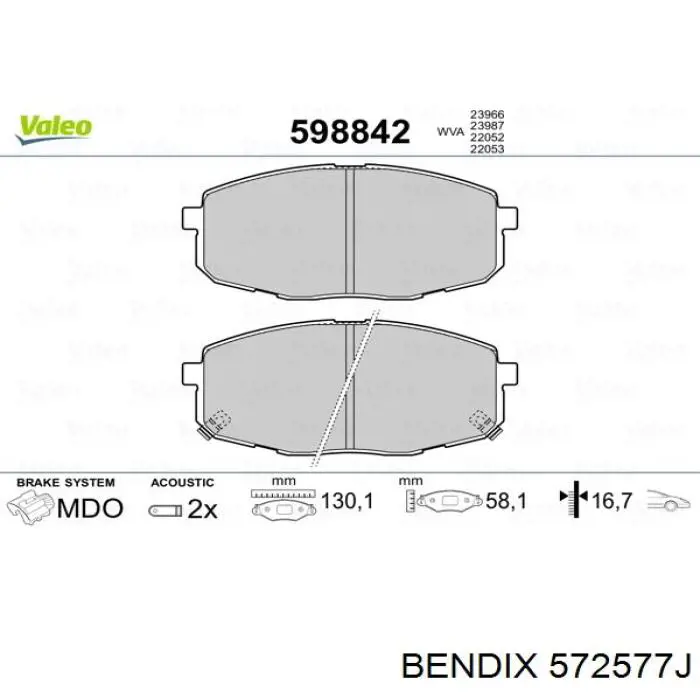Колодки Jurid/Bendix 572577J цена, от 13.94 USD