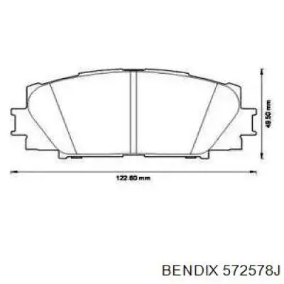 Передние тормозные колодки 572578J Jurid/Bendix