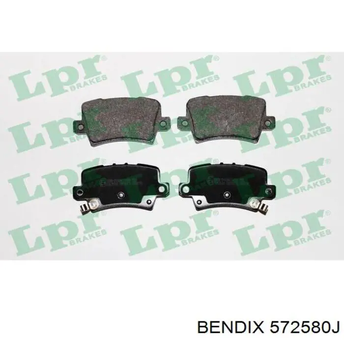 Задние тормозные колодки 572580J Jurid/Bendix