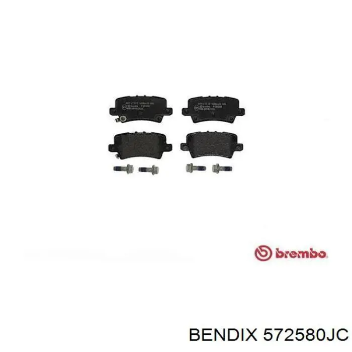 Задние тормозные колодки 572580JC Jurid/Bendix