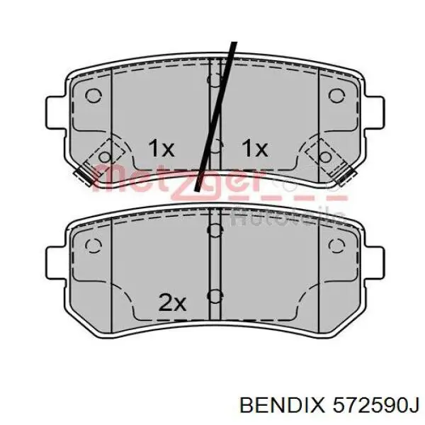 572590J Jurid/Bendix Колодки тормозные дисковые комплект