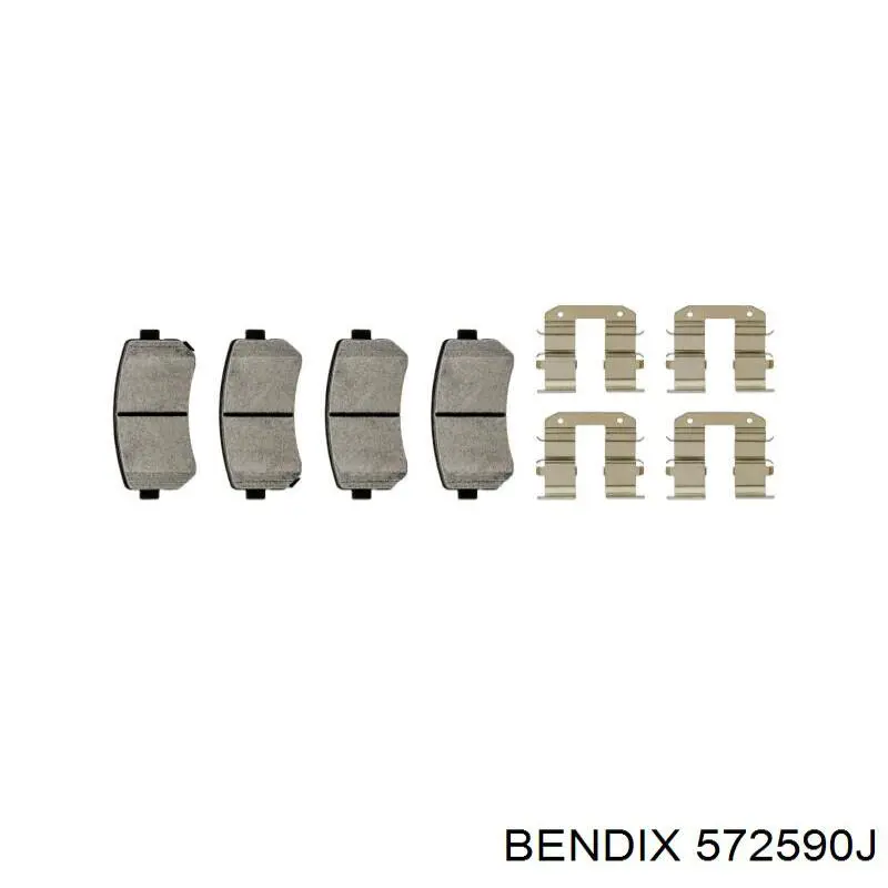 Купить 572590J Jurid/Bendix Колодки тормозные задние, дисковые
