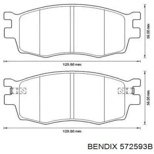572593B Jurid/Bendix колодки тормозные передние дисковые