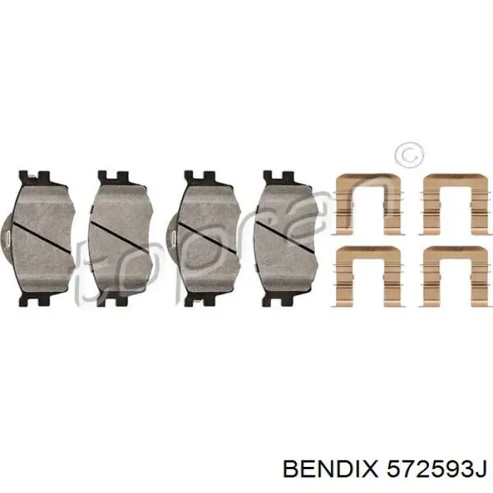 Купить 572593J Jurid/Bendix Колодки тормозные