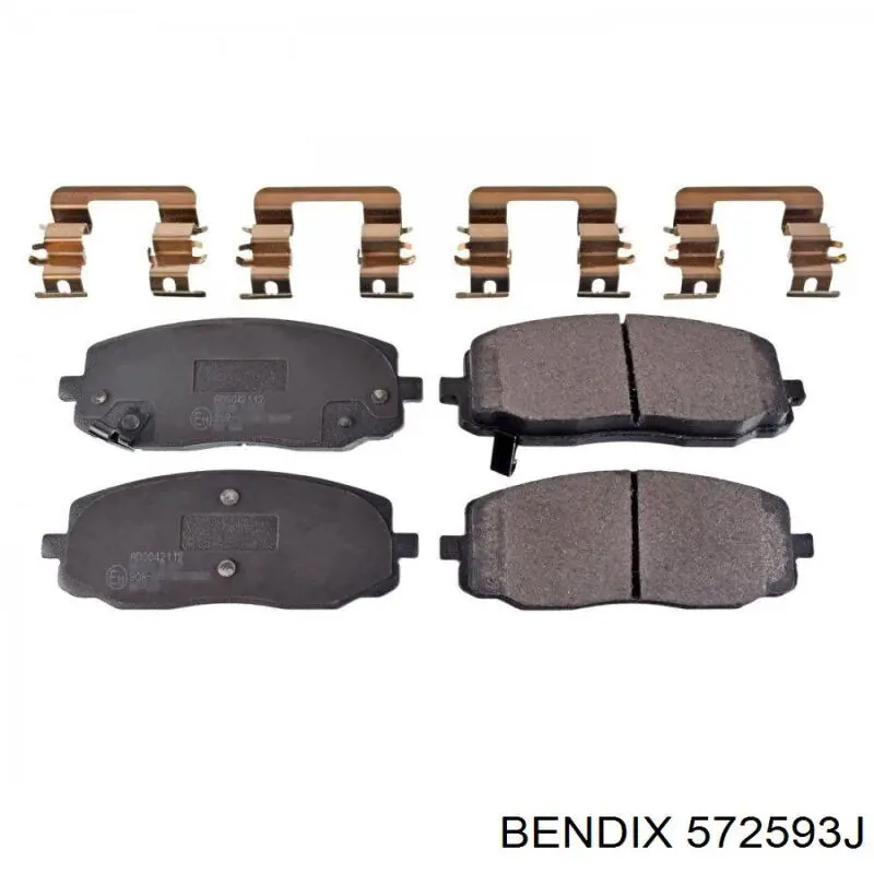 Передние тормозные колодки 572593J Jurid/Bendix