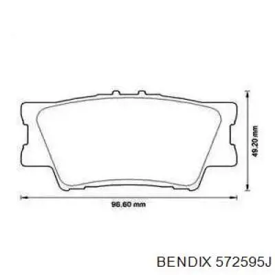Купить 572595J Jurid/Bendix Колодки тормозные задние, дисковые