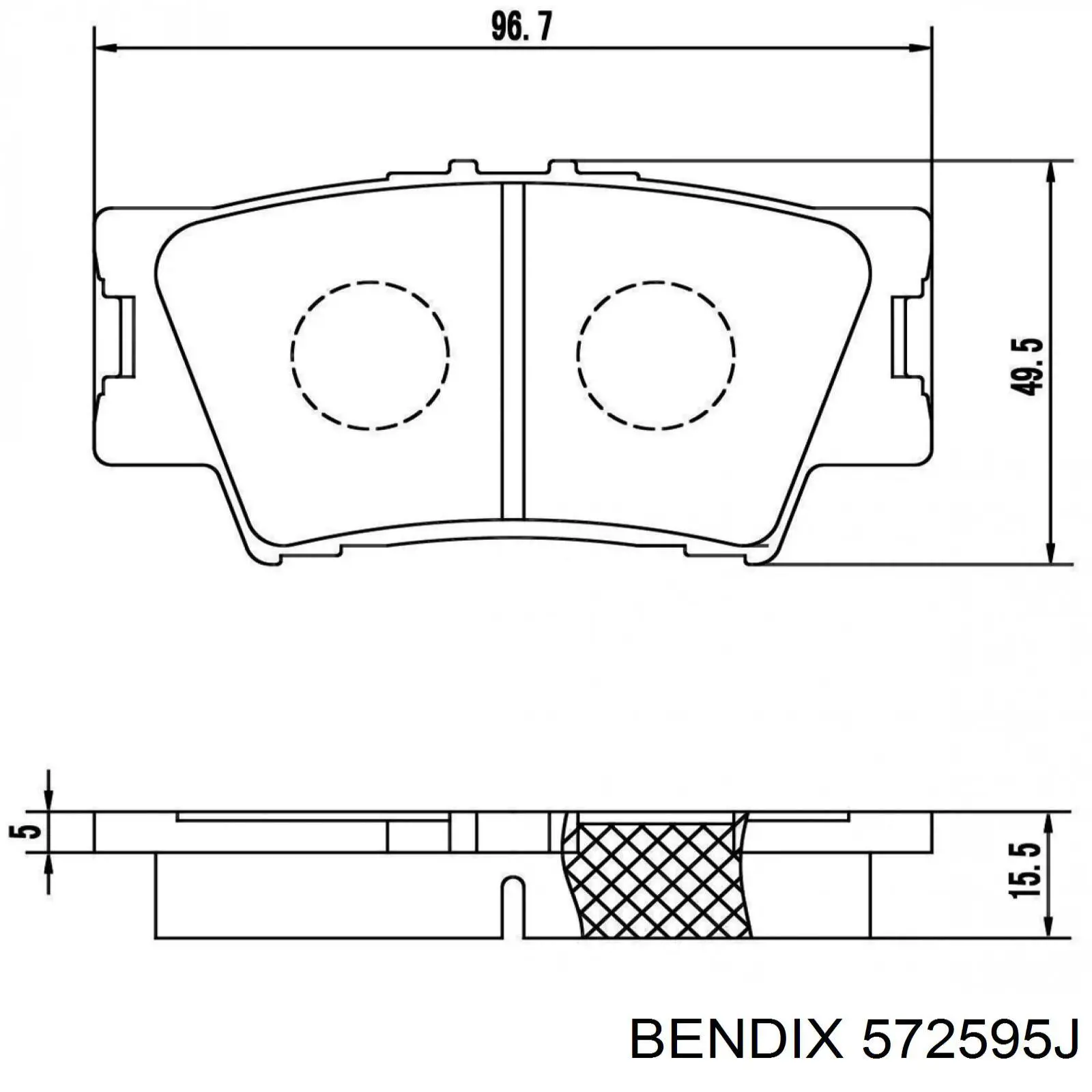 Задние дисковые колодки Jurid/Bendix 572595J