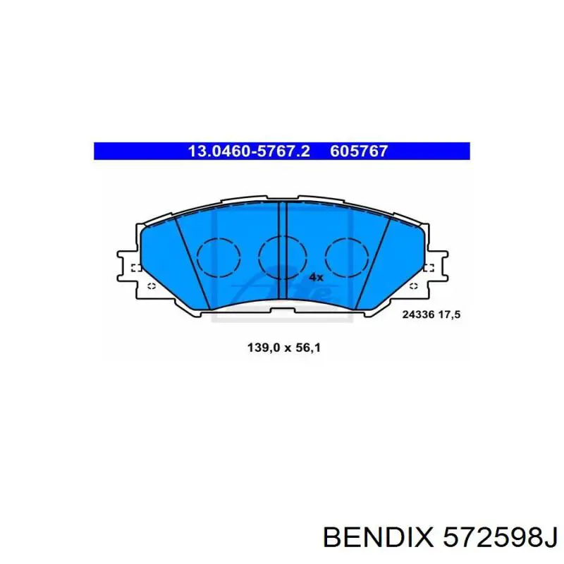 Купить 572598J Jurid/Bendix Колодки тормозные
