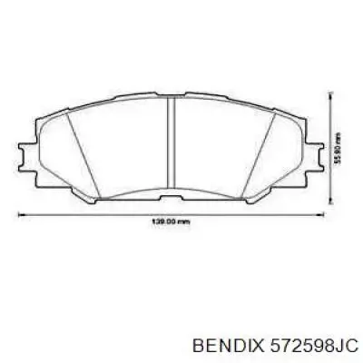 572598JC Jurid/Bendix колодки тормозные передние дисковые