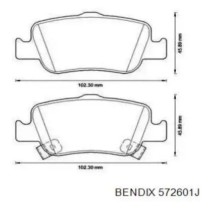 Задние тормозные колодки 572601J Jurid/Bendix