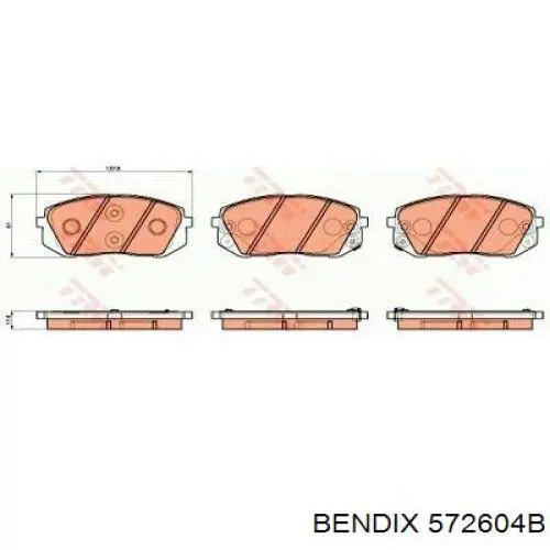 572604B Jurid/Bendix Колодки тормозные дисковые комплект