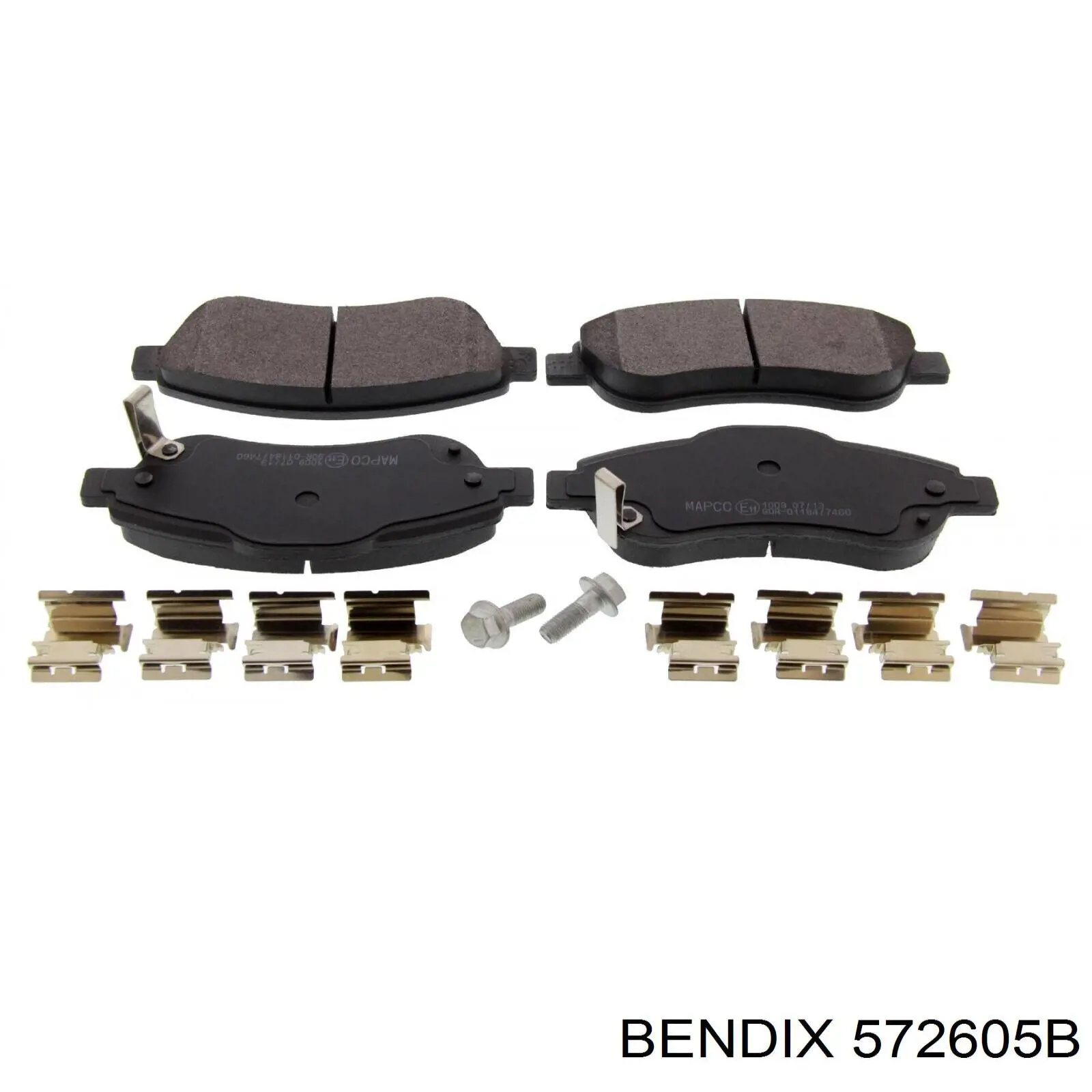 572605B Jurid/Bendix колодки тормозные передние дисковые