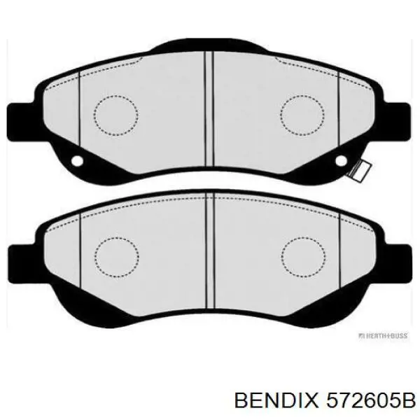 Передние тормозные колодки 572605B Jurid/Bendix