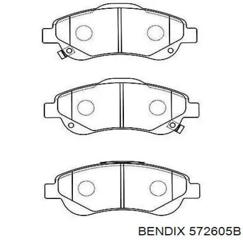 Тормозные колодки Jurid/Bendix 572605B