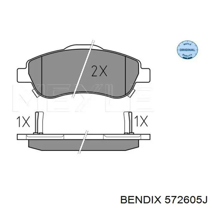 Купить 572605J Jurid/Bendix Колодки тормозные