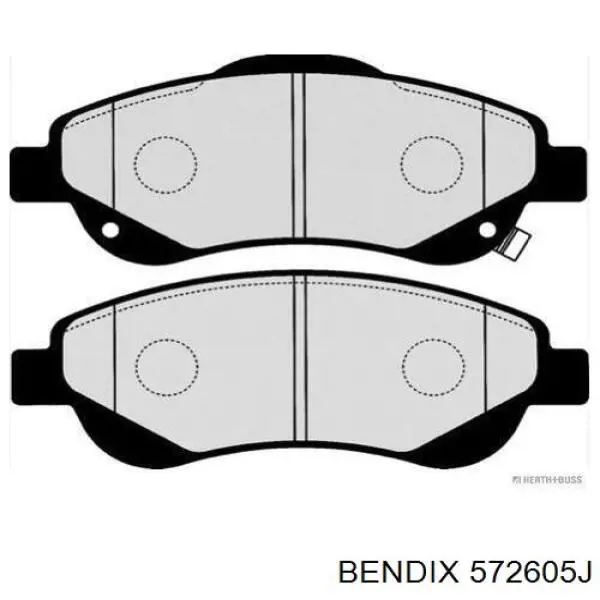 Передние тормозные колодки 572605J Jurid/Bendix
