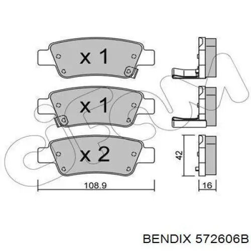 Колодки дисковые  Jurid/Bendix 572606B цена, от 22.80 USD