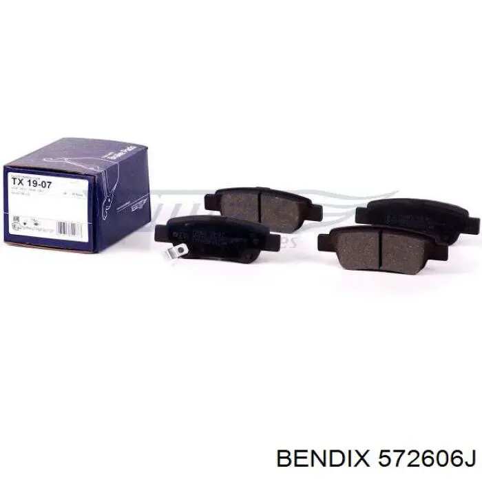 572606J Jurid/Bendix Колодки тормозные дисковые комплект