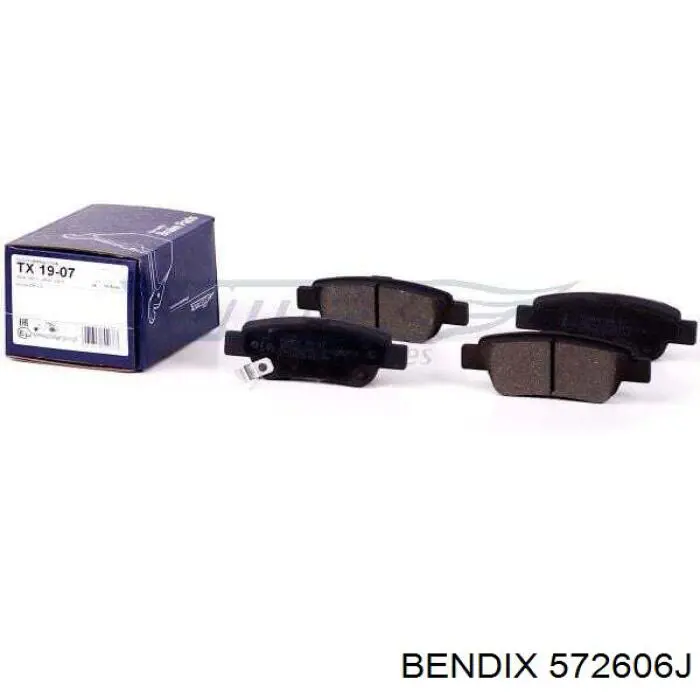 Задние тормозные колодки 572606J Jurid/Bendix