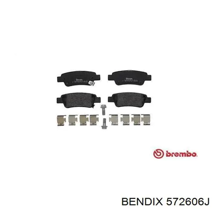 Задние тормозные колодки 572606J Jurid/Bendix