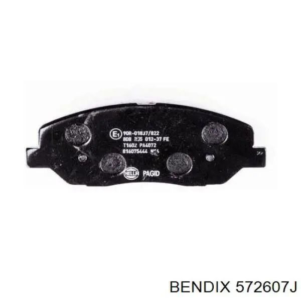 Передние тормозные колодки 572607J Jurid/Bendix