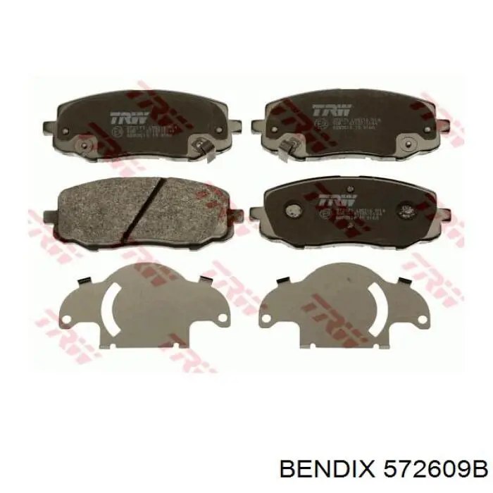 Тормозные колодки Jurid/Bendix 572609B