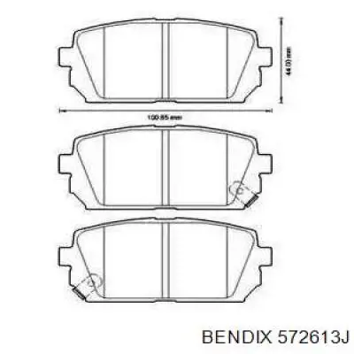 Задние тормозные колодки 572613J Jurid/Bendix