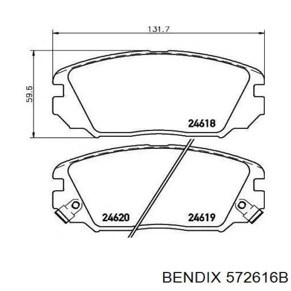 Колодки Jurid/Bendix 572616B цена, от 20.27 USD