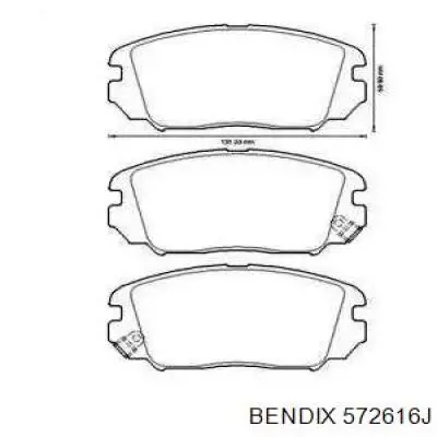 Передние тормозные колодки 572616J Jurid/Bendix