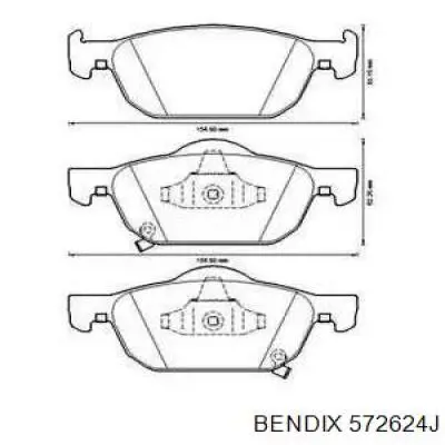 Купить 572624J Jurid/Bendix Колодки тормозные