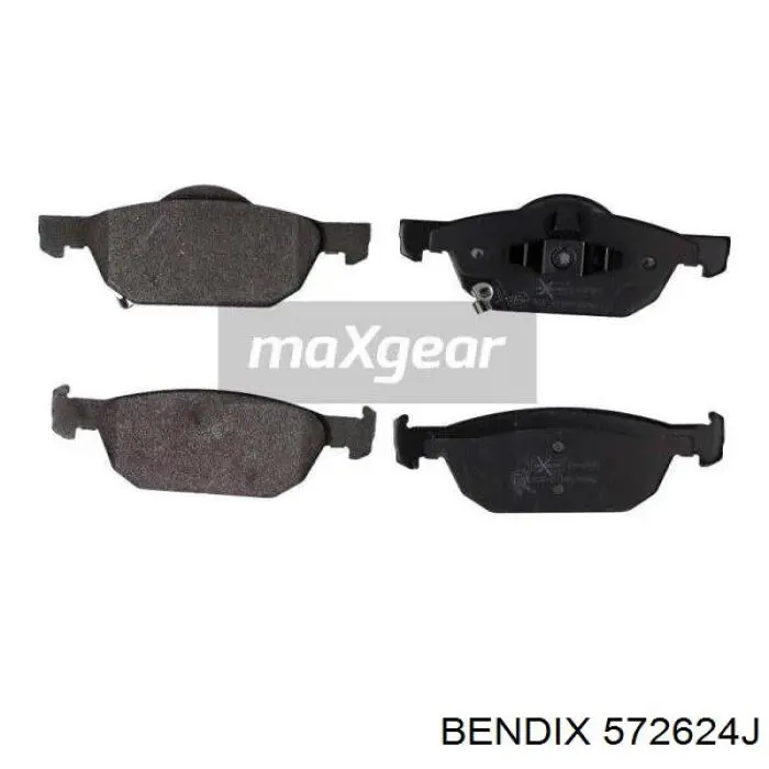 Передние тормозные колодки 572624J Jurid/Bendix