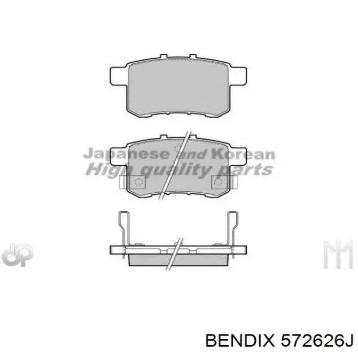 572626J Jurid/Bendix Колодки тормозные дисковые комплект