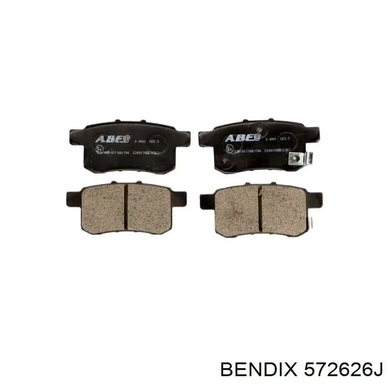 Задние дисковые колодки Jurid/Bendix 572626J
