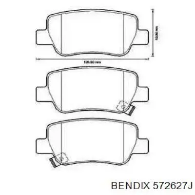 Задние тормозные колодки 572627J Jurid/Bendix