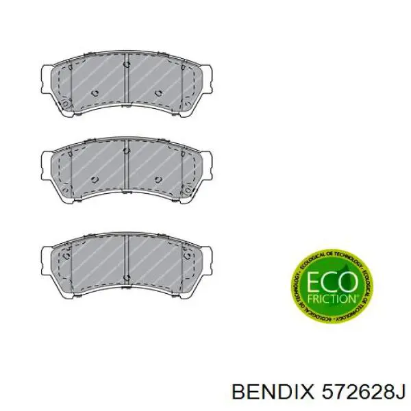 572628J Jurid/Bendix Колодки тормозные дисковые комплект