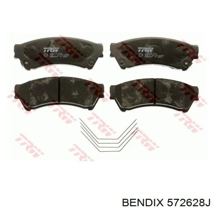 Задние тормозные колодки 572628J Jurid/Bendix