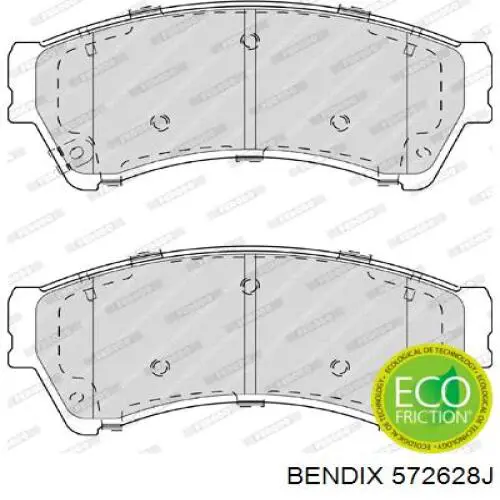 Задние дисковые колодки Jurid/Bendix 572628J
