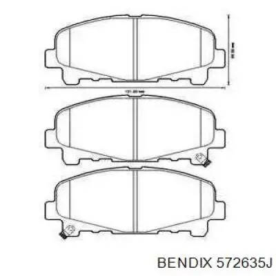 572635J Jurid/Bendix передние тормозные колодки