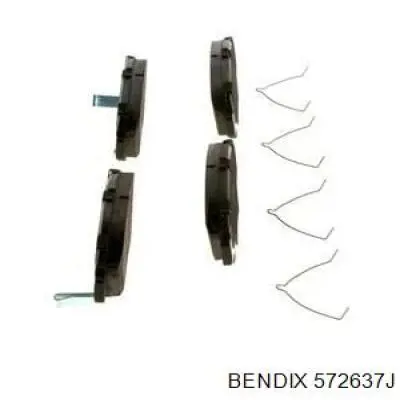 Передние тормозные колодки 572637J Jurid/Bendix