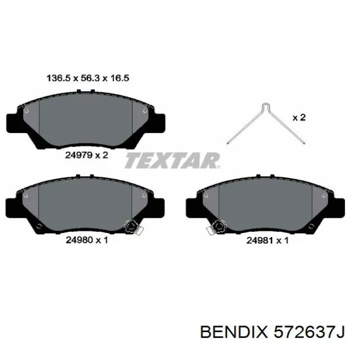 Колодки Jurid/Bendix 572637J цена, от 30.97 USD