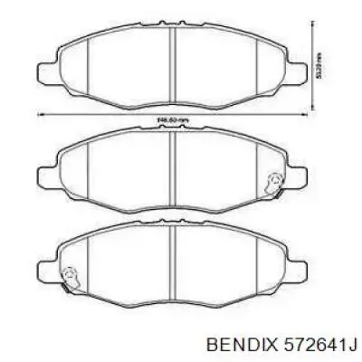 Передние тормозные колодки 572641J Jurid/Bendix