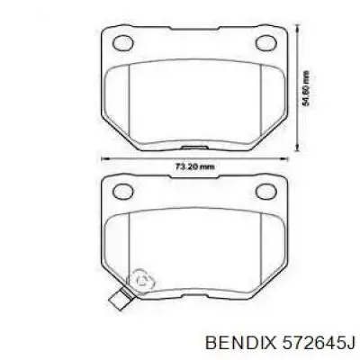 Задние тормозные колодки 572645J Jurid/Bendix