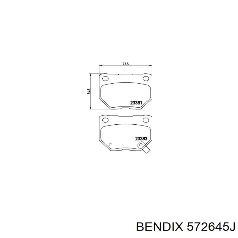 Задние дисковые колодки Jurid/Bendix 572645J