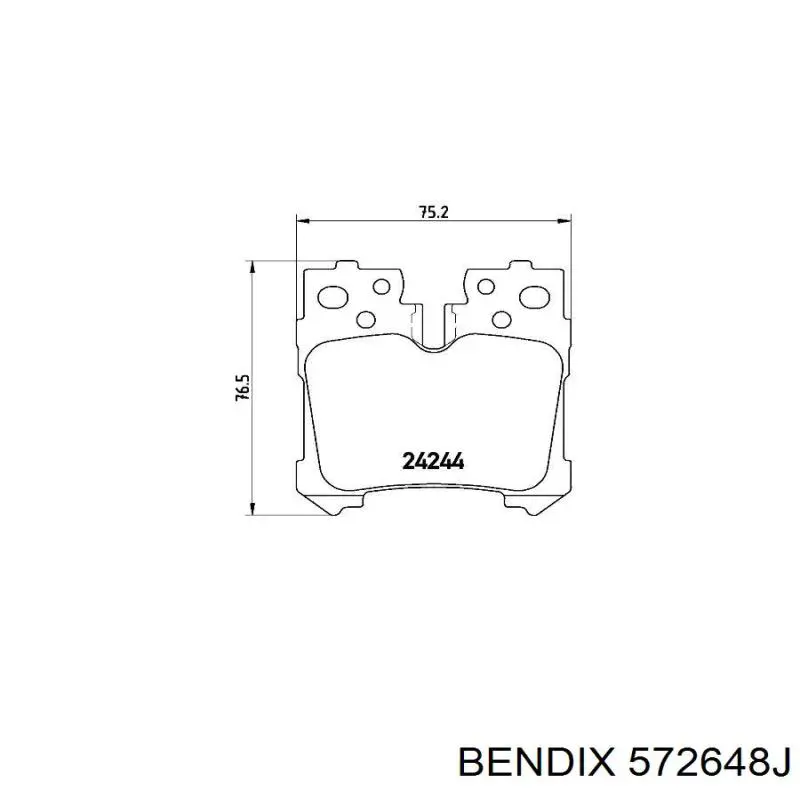 Задние тормозные колодки 572648J Jurid/Bendix