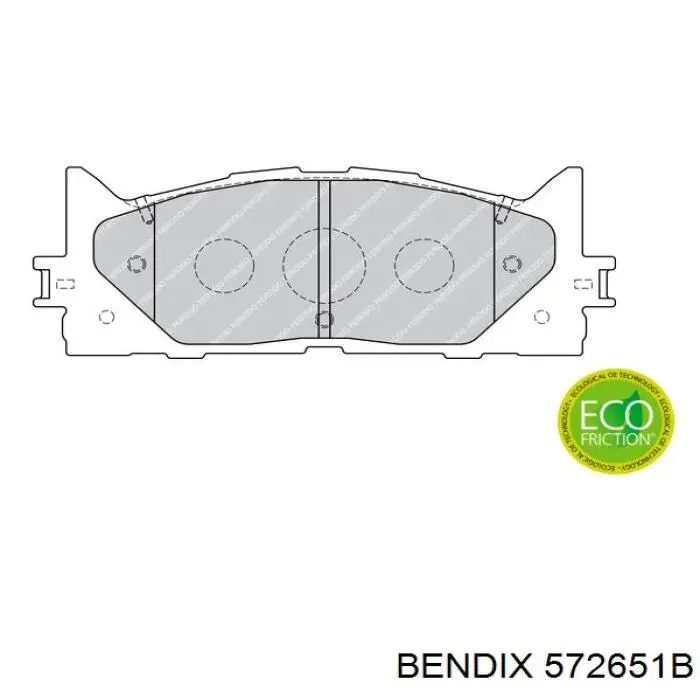 Передние тормозные колодки 572651B Jurid/Bendix