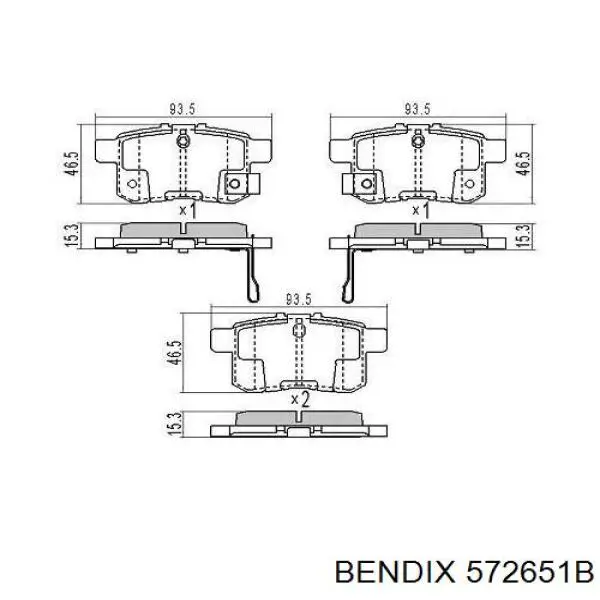 Колодки Jurid/Bendix 572651B цена, от 29.12 USD