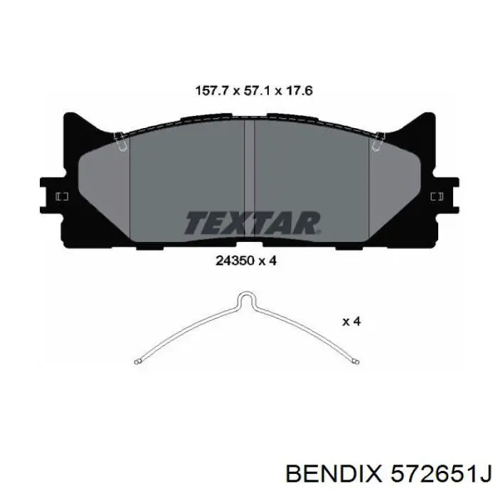Колодки Jurid/Bendix 572651J цена, от 28.91 USD