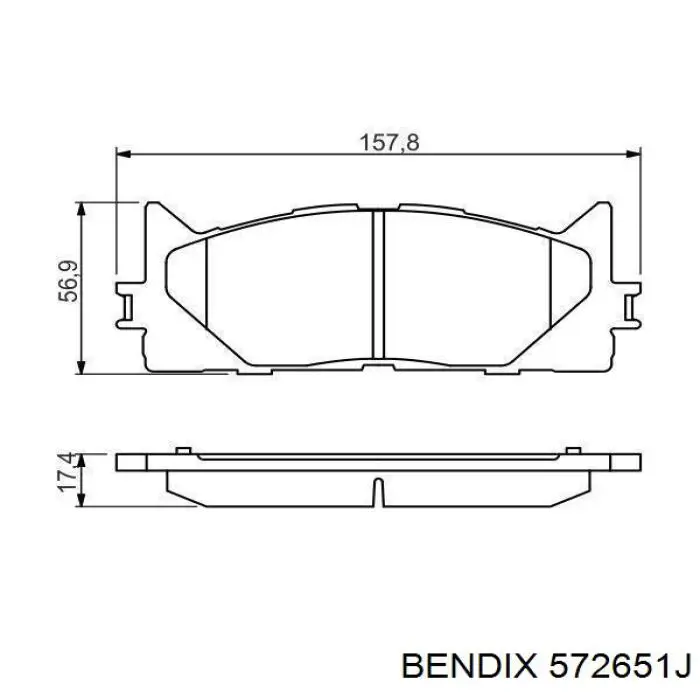 Купить 572651J Jurid/Bendix Колодки тормозные